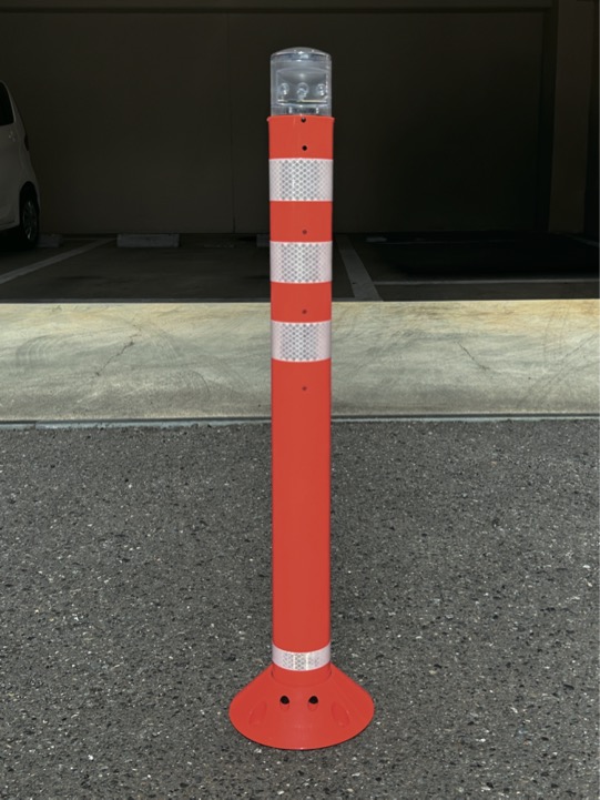 ラウンドポスト 同期型保安灯付き
